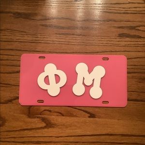 Phi Mu License Plate